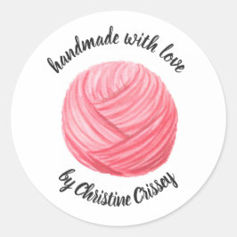 Adesivo Fios cor-de-rosa feitos com aquarela personalizada