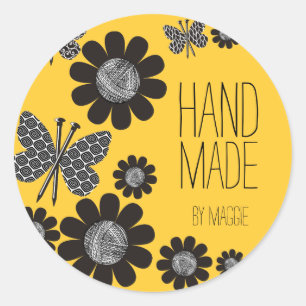 Adesivo Fios de agulhas para tricô de borboletas a cores p