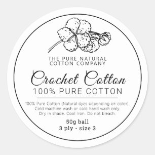 Adesivo Fios de algodão casados, de crochê, produtos à bas