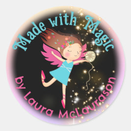 Adesivo Fios de anjo com tricô de crochê, artesanatos de c