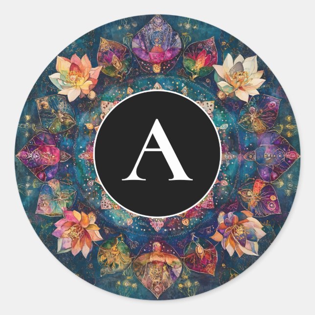 Adesivo Fios de Luz | Design de Mandala Floral (Frente)