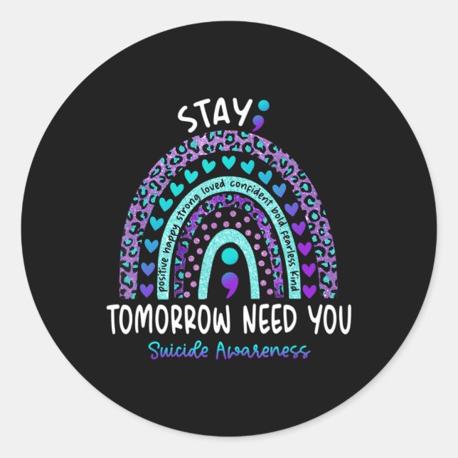 Adesivo Fique Amanhã Precisa De Sua Consciência Do Suicídi (Frente)