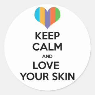 Adesivo Fique calmo e ame sua pele R+F