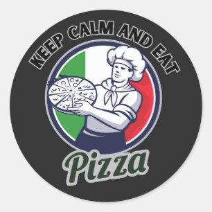 Adesivo Fique Calmo E Coma Pizza