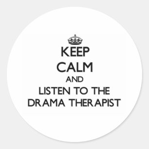 Adesivo Fique calmo e ouça o terapeuta do drama