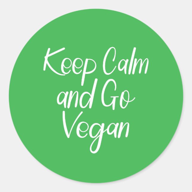 Adesivo Fique calmo e vá para Vegan (Frente)