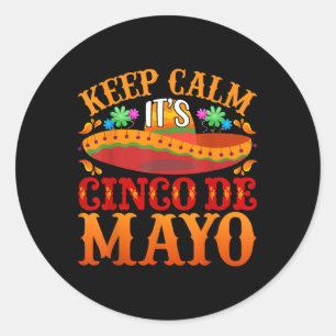 Adesivo Fique Calmo Seus Cinco De Mayo Sombrero Maraca