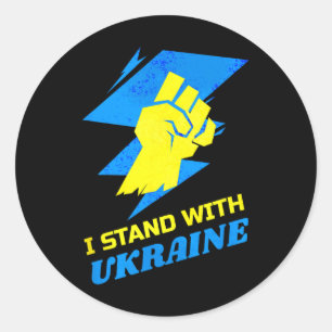 Adesivo Fique Com A Bandeira Da Ucrânia Anti-Putin Diga Nã