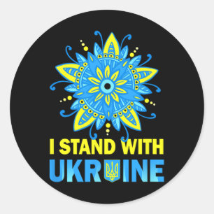 Adesivo Fique Com A Bandeira Da Ucrânia Anti-Putin Não À G