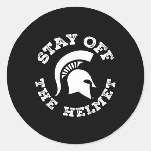 Adesivo Fique Fora do Capacete - Michigan State Spartans S