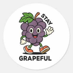 Adesivo Fique Grato - Estilo Retrô - Piada de Fruta Engraç