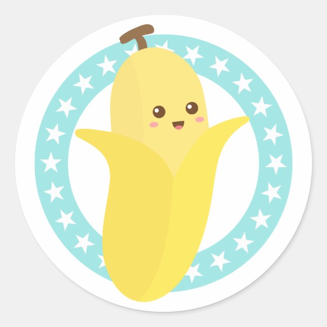 Adesivo Fique Louco com Banana Fofa (Frente)