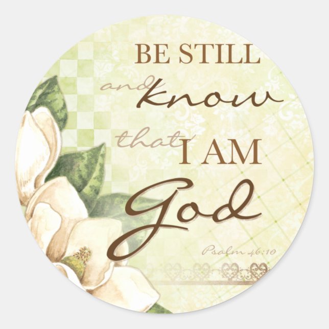 Adesivo Fique quieto... Magnolia Round Stickers (Frente)