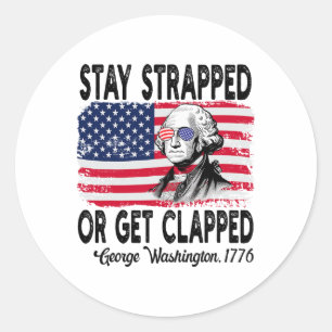 Adesivo Fiquem presos ou aplaudam George Washington 4