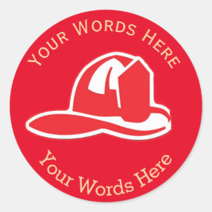 Adesivo Fire Department Helmut Custom Round Sticker