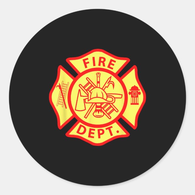 Adesivo Fire Department Logo Uniform Fireman Symbol Firefi (Frente)