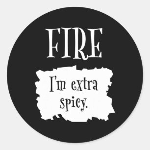 Adesivo Fire Hot Packet Halloween Taco Eu sou Extra Spicy