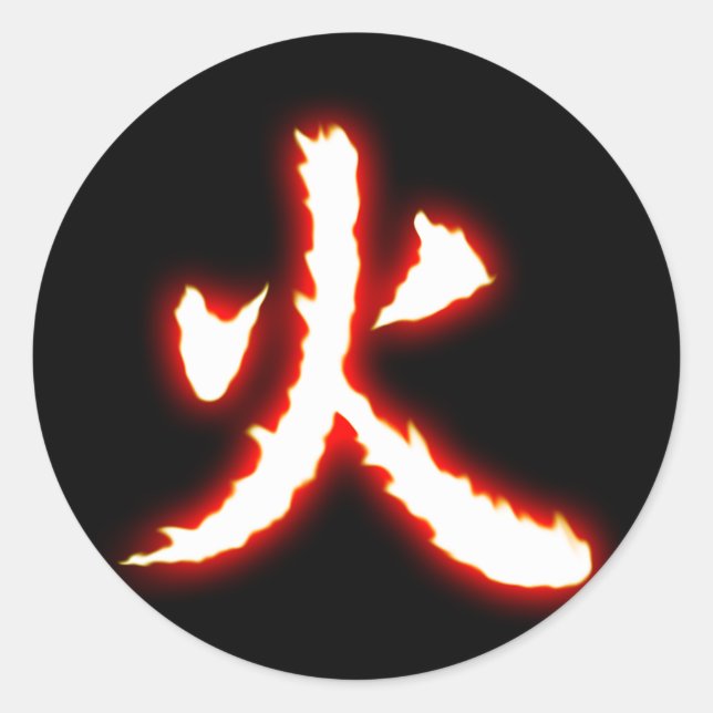 Adesivo Fire Kanji Stickers (Frente)