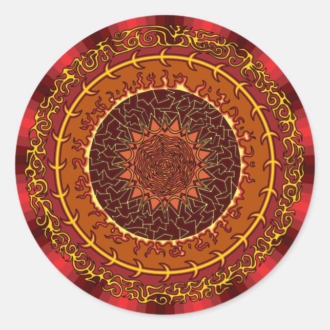 Adesivo Fire Mandala Sticker (Frente)