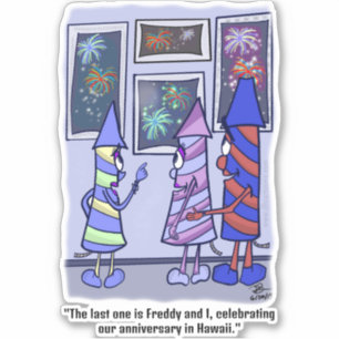 Adesivo Fire Works Custom-Cut Sticker