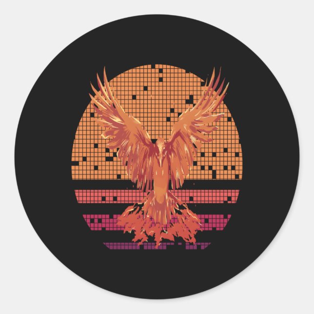 Adesivo Firebird Fantasy Fire Phoenix Surge de Ashes (Frente)