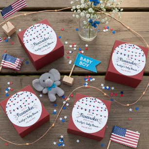 Adesivo Firecracker No Caminho! Chá de fraldas De 4 De Ju