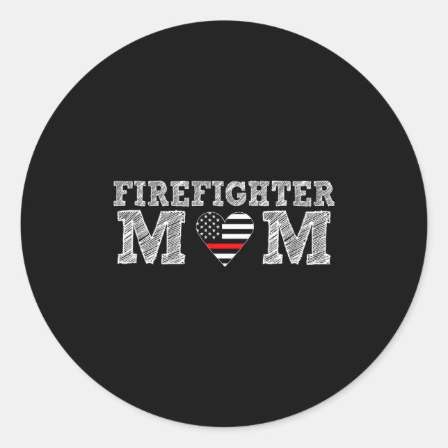 Adesivo Firefighter Mom Fireman Gift Proud Firefighter Quo (Frente)