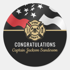 Adesivo Firefighter Retirement Fire Department Flag