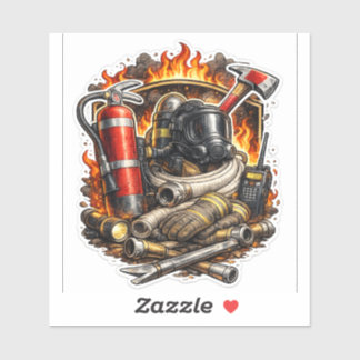 Adesivo Firefighter Tools Sticker, Fire Rescue Gear Decal,