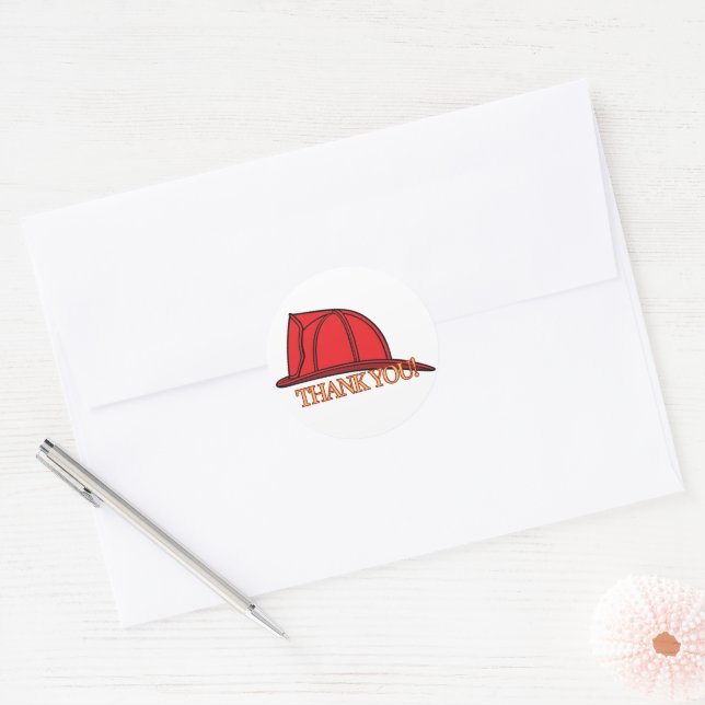 Adesivo Fireman Hat Obrigado (Envelope)