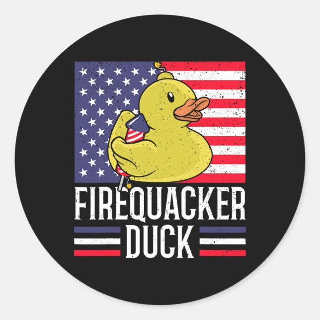 Adesivo Firequacker Duck 4 De Julho Firecracker Independe (Frente)
