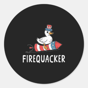 Adesivo Firequacker Funny 4 de julho Bobo Patriótico Goos