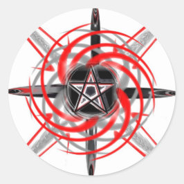 Adesivo FireStar White Round Sticker