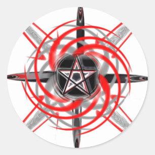 Adesivo FireStar White Round Sticker