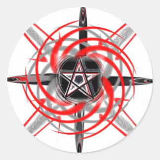 Adesivo FireStar White Round Sticker