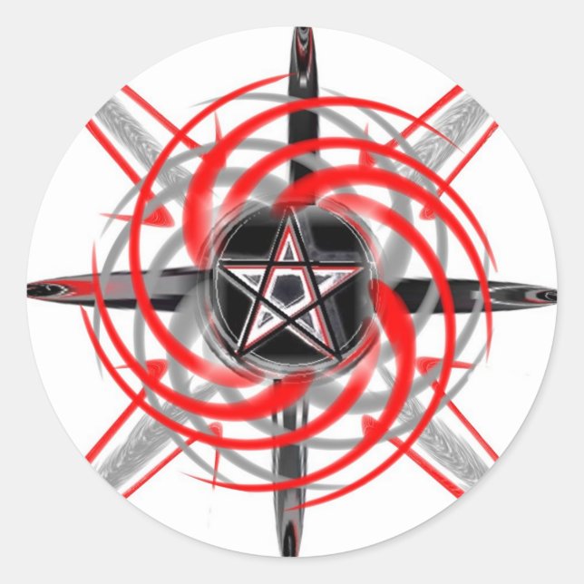 Adesivo FireStar White Round Sticker (Frente)