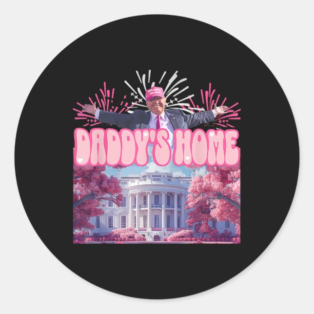Adesivo Firework Pink - Pai Home Trump 2024 (Frente)