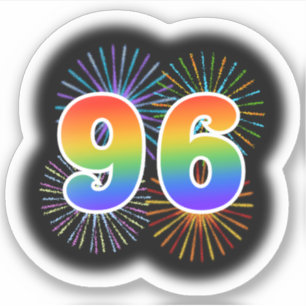 Adesivo Fireworks divertido + Rainbow Pattern "96" Event #