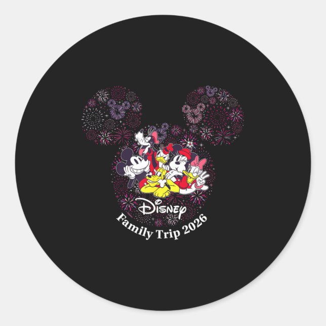 Adesivo Fireworks Family Trip 2026 Valentine's Day Vacatio (Frente)