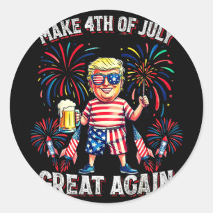 Adesivo Fireworks Funny Trump Patriótico Americano Feliz 4