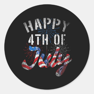 Adesivo Fireworks Happy 04 De Julho, EUA Bandeira American