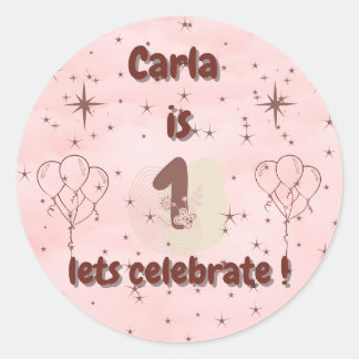 Adesivo First Birthday Sticker – Cute Party Favor & Gift