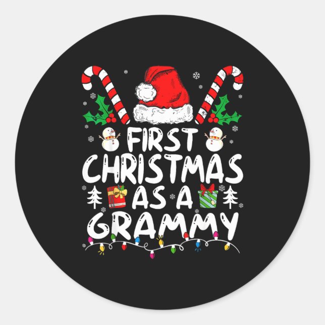 Adesivo First Christmas As A Grammy New Grammy  (Frente)