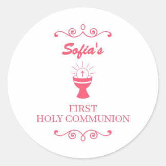 Adesivo First Holy Communion Chalice Sticker For Girls