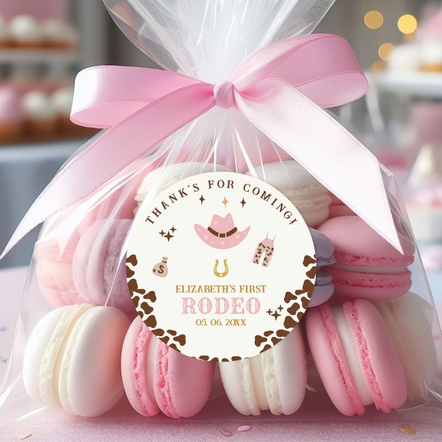 Adesivo First Rodeo Birthday Girl, Fun Cowgirl Birthday (Criador carregado)