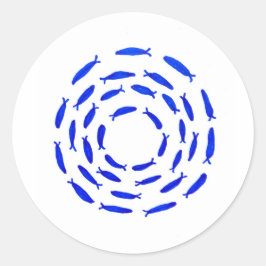 Adesivo fish shoal circle bait ball