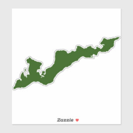 Adesivo Fishers Island Silhouette Decal Sticker - Verde