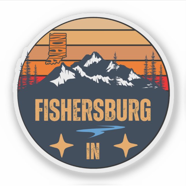 Adesivo Fishersburg, Indiana (Frente)