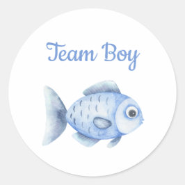 Adesivo Fishing Gender Reveal - Team Boy
