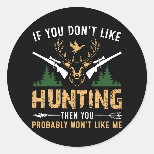 Adesivo Fishing Hunter Dad Gift Hunting  (Frente)